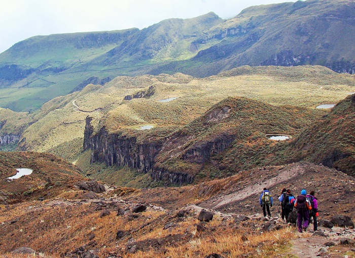 Clouds rolling over the Páramo landscape near Santa Isabel Summit