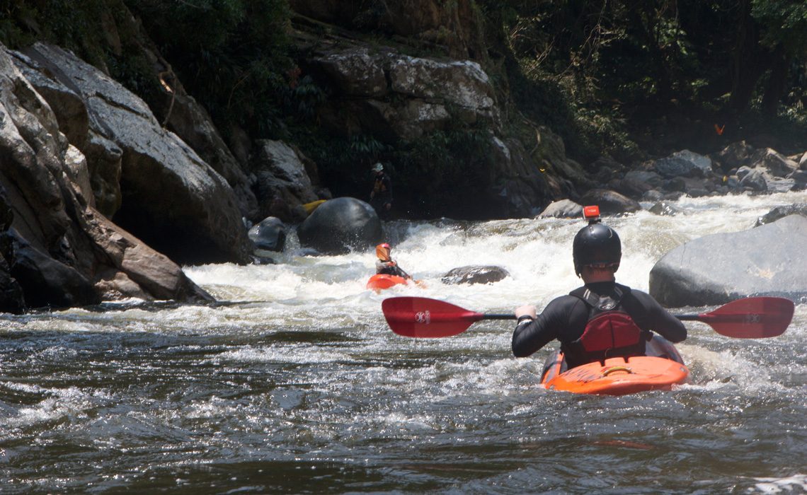 kayaker safety below rapid