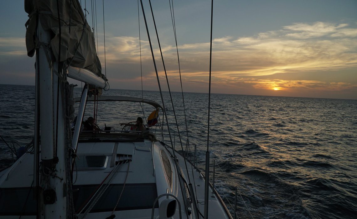 sunset sail cartagena caribbean sea