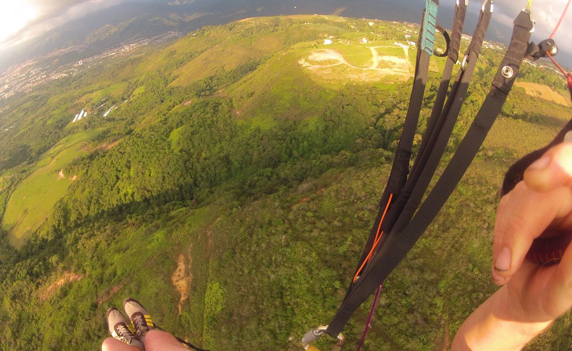 paragliding view of the ground