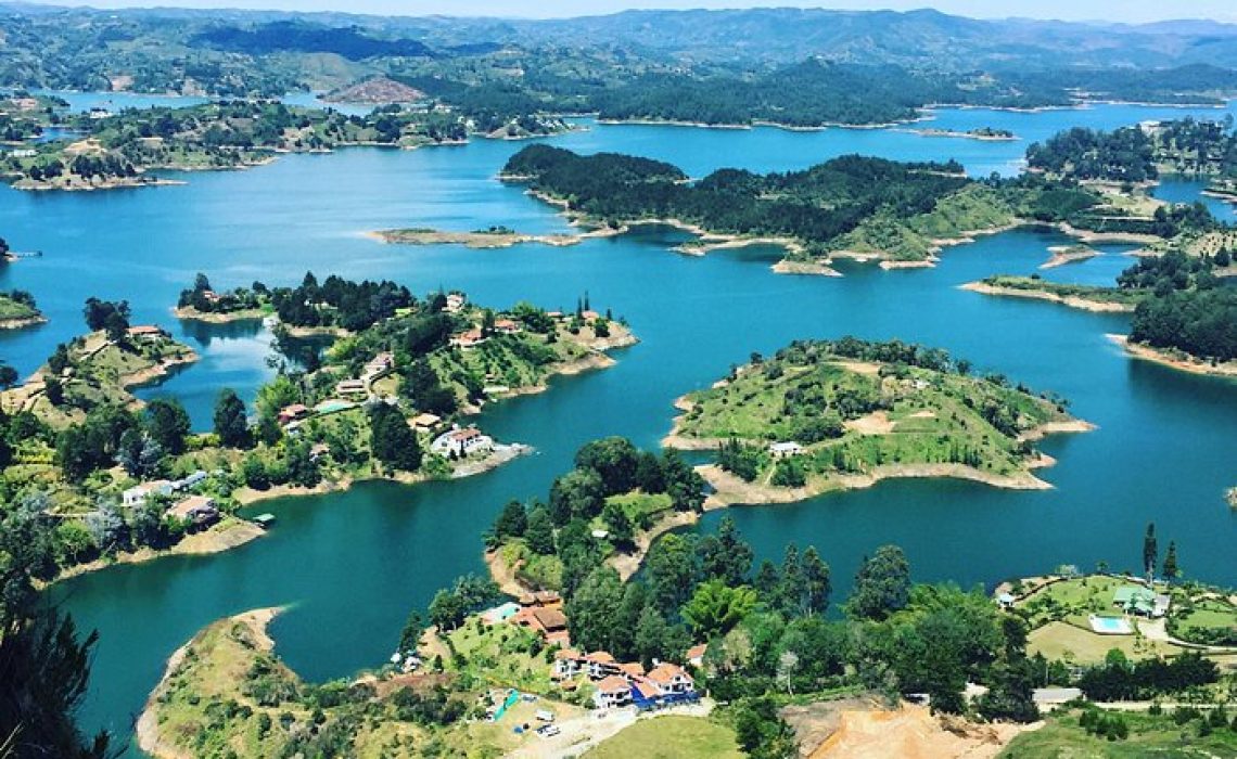 Climbing El Peñol Rock with panoramic views on Guatapé day trip