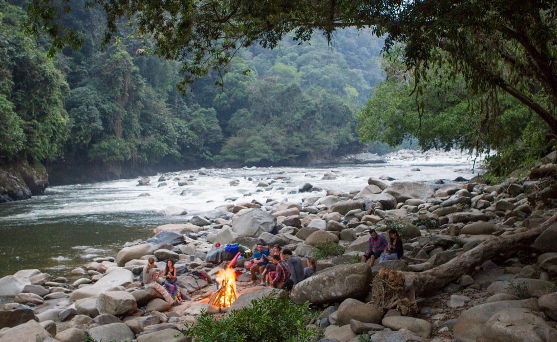 riverside bonfire